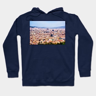 Barcelona Aerial City Scene Hoodie